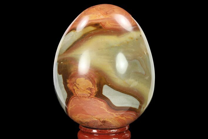 Polished Polychrome Jasper Egg - Madagascar #134581